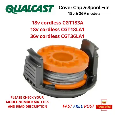 QUALCAST CGT183A CGT18LA1 CGT36LA1 Trimmer Strimmer Cover Cap + Spool FAST POST • £11.65
