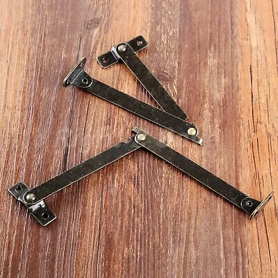 2 X Lid Support Hinges Vintage Display Stay Lift Up Jewelry Box Cabinet Hardware • $7.32