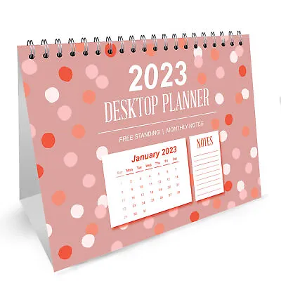 £4.99 • Buy 2023 Month To View Flip Over Desk Top Calendar Planner For Girls Home Office 