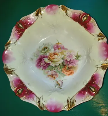 RS Prussia Porcelain Scalloped Floral Bowl 10 1/2  • $14.50