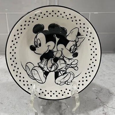 Disney BEST FRIENDS Mickey Minnie Mouse 6x3” Tidbit Salad Cereal Bowl Black Dot • $9.99