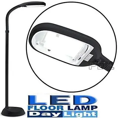Floor Standing Daylight LED Reading Hobby Work Craft Lamp Standard Light Black • £28.95