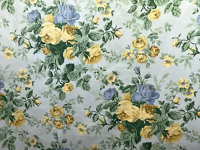 £45 • Buy 4.3 Mtrs SANDERSON CURTAIN FABRIC SUMMER ROSE Cotton VINTAGE 1993 NEW CONDITION
