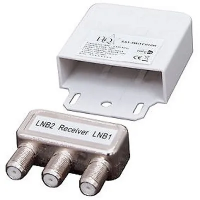 DiSEqC Satellite Signal Dish LNB Combiner 2 Way Switch To 1 Hotbird Astra Sky • £9.89