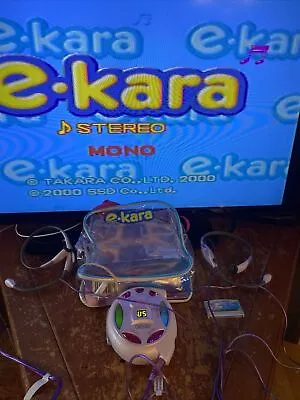 Vintage Takara E-Kara Karaoke Japanese Anime Singing Game With 2 Cartridges • $45