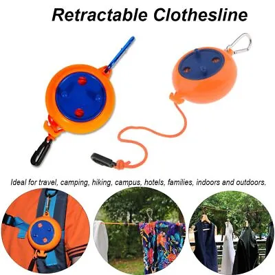 Drying Rack Camping Travel Supplies Retractable Clothesline Clothes Line • £7.48