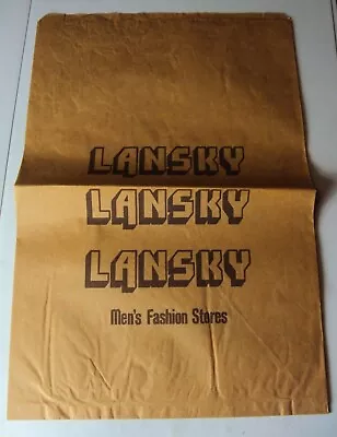 Lansky Brothers - Shopping Bag - Vintage - 1986 - Elvis Presley Related • $19.95