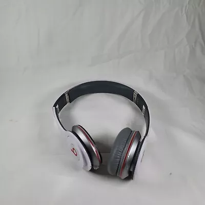 Monster Beats By Dre Solo HD Wired On-Ear RED/ WHITE Headphones PARTS • $18