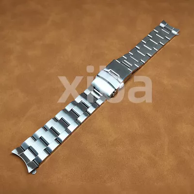 Universal Curved End Watch Bracelet 18mm-24mm Stainless Steel Watch Band Strap • $13.99