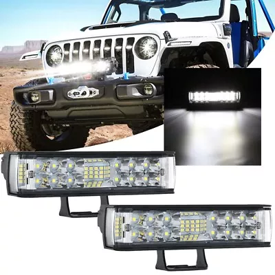 2X AUXBEAM LED Work Lights 6 Inch 68W 12V Side Shooter Light Bar SUV Offroad 4WD • $56.38