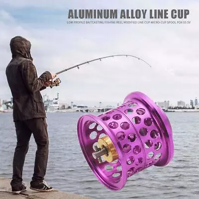 Low Profile Casting Fishing Reel Modified Line Cup For DAIWA Steez (Purple) • $26.29