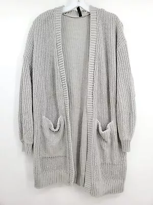 H&M Divided Women's Gray Knitted Long Sleeve Open Front Cardigan Sweater Size XS • $15.99