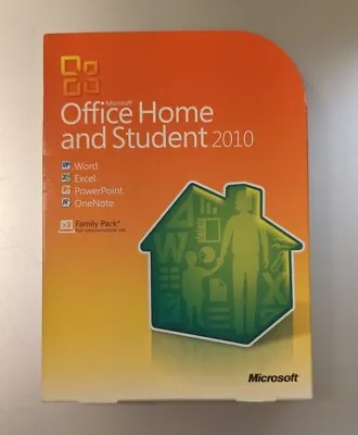 Microsoft Office 2010 Home And Student Family Pack Licensed For 3PCs RETAIL BOX • $74.95