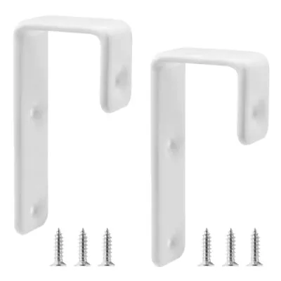 2pcs Bunk Bed Ladder Hook Brackets 1 Inch J Hook Hanger White Bed Hooks With... • $14.66