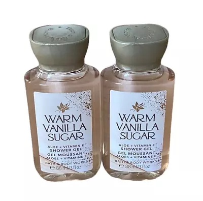 2 Warm Vanilla Sugar Travel Size Shower Gel Bath & Body Works New • £17.37