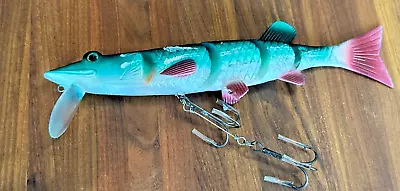 Deluxe 12 Inch Green Soft Flexible Pike Fishing Lure Muskie Crankbait 9 Oz Musky • $11.99