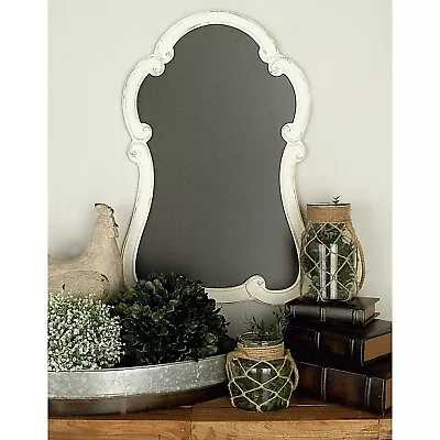 Rustic Vintage Chalkboard Scalloped Curvy Wood Frame Blackboard Distressed White • $56.60