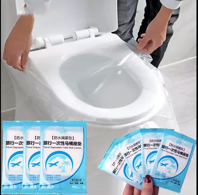 £3.75 • Buy 10 Pcs Biodegradable Disposable Plastic Toilet Seat Cover Travel Covers Hygienic
