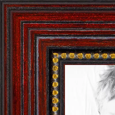 ArtToFrames Picture Frame Custom 1  Red Cherry With Beads Wood 4316 Small • $66.41