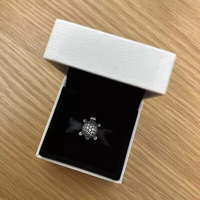 A Pandora White Pavé Cz Sea Turtle Charm 925 Sterling Silver 791538CZ ALE Boxed • £14.95