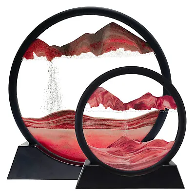 1/2PK 3D Sand Moving Sand Frame Art Picture Glass Scene Dynamic Display Flowing • $42.99