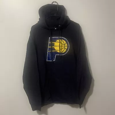 Indiana Pacers Hoodie Sweatshirt Pullover Black Yellow Giant P NBA Size Large • $39.95