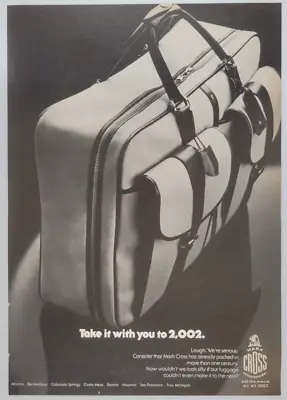 Mark Cross Luggage Suitcase Bag  With You To 2002  1979 New Yorker Ad 7.5x11.5  • $14.95