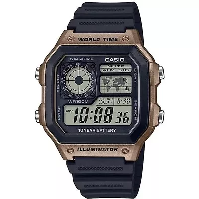 NEW Casio Ae1200wh-5av World Time Watch Chronograph 5 Alarms • $25