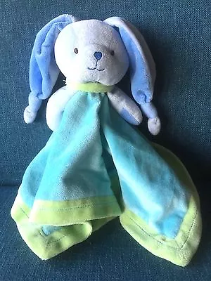 My First Snuggle Buddy Blue Bunny Racing Car Rattle Security Blanket • $14.99