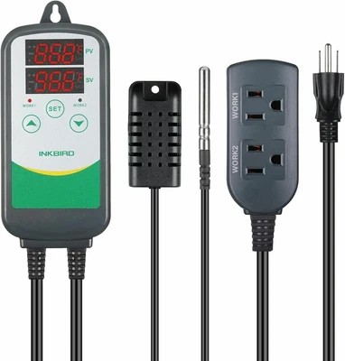 $40.59 • Buy INKBIRD Temperature Humidity Controller  Sensor Thermostat Refrigeration Heater