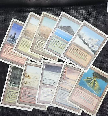 Magic The Gathering Revised Complete Set Of Dual Lands - Heavily Played • $3000