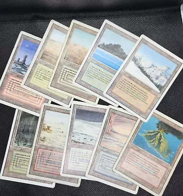 Magic The Gathering Revised Complete Set Of Dual Lands - Heavily Played/Damaged • $2500