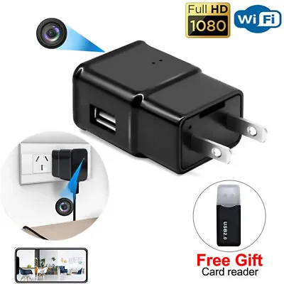 1080P Wifi Mini Camera USB Charger  Home Security Surveillance US • $24.38