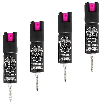 4 PACK Police Magnum Pepper Spray 1/2oz HP Keyring Defense Security Protection • $21.99