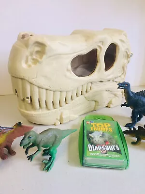 T REX DINOSAUR SKULL Lunchbox / Carry Case & Figures  Top Trumps • £9.99