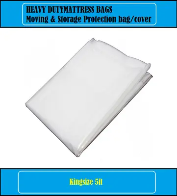 5ft King Mattress Bag Heavy Duty Polythene Cover Bags Removals / Storage / Trade • £6.99