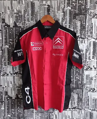 £54 • Buy CITROEN C4 Racing Team Button Down Shirt Kenneth Hansen Size S Mint Red/Black