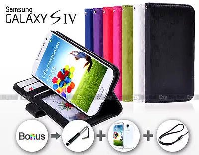 Classic Leather Wallet Case Cover For Samsung Galaxy S4 4G • $5.49