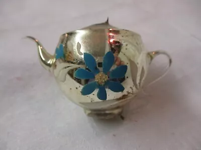 Vintage Mercury Glass Christmas Ornament Silver Teapot #30 • $12.99