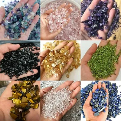 100g Bulk Lot Natural Gemstone Tumbled Crystal Chips Chakra Wicca Jewelry Craft • $6.39