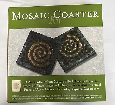 Mosaic Mercantile Mosaic Coaster Kit~Pair Of 4” Square Coasters Arts And Crafts • $15.99