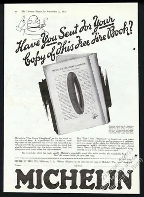 1918 Michelin Man Bibendum Smoking Art Vintage Tires Tire Print Ad • $29.97