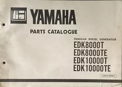Yamaha Genuine-parts Book  EDK8000T EDK8000TE EDK10000T  DIESEL GENERATOR 1983 • $30