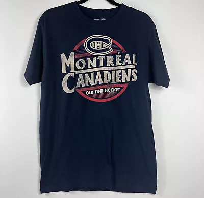 Montreal Canadiens Old Time Hockey Blue T-Shirt Size M • $12