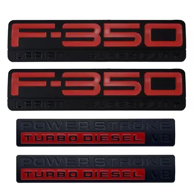 4x 05-07 F350 Lariat Super Duty Fender Emblem PowerStroke Turbo Diesel V8 Bagde • $49.99