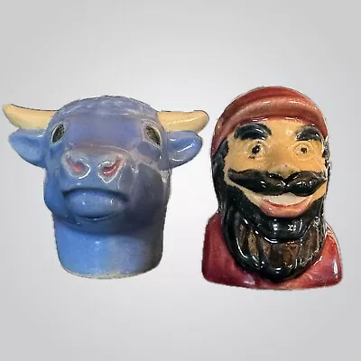 Rosemeade Paul Bunyan And Babe Blue Ox Salt & Pepper Shakers Minnesota Folklore • $79.95