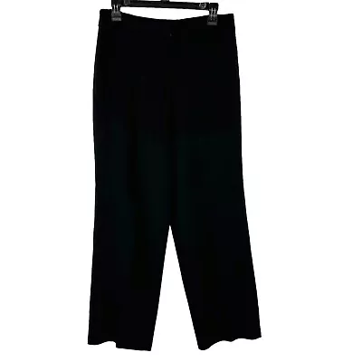 Eileen Fisher Black Wool Rayon Pants Sz S Wide Leg Career Stretch Lagenlook • $5.99