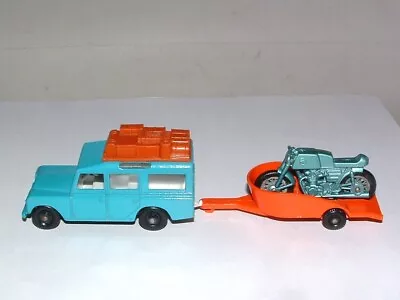 * 1960s MATCHBOX # 12BLUE LAND ROVER And #38 ORANGE HONDA CYCLETRAILER ! Lot 2 • $19.50