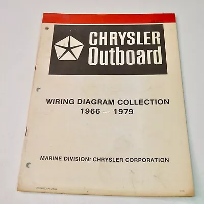 Chrysler Outboard Boat Wiring Diagram Collection 1966 - 1979 Ob 1897-4 • $9.99