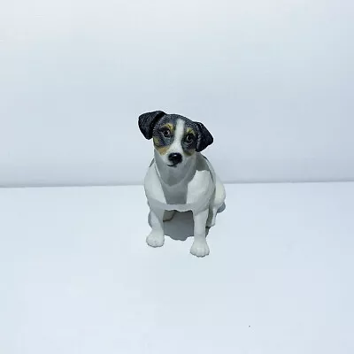 Leonardo Jack Russell 8cm Figurine Terrier Dog Sitting Ceramic Collectible • £11.99
